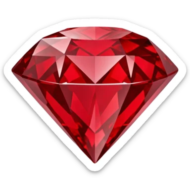 Red diamond carved on its front "RED" sticker