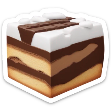 A mallomar that is cut in half so you can see the different layers clearly sticker