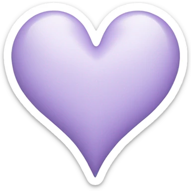 Light purple and white heart sticker