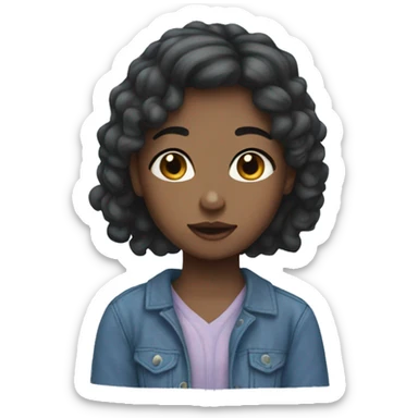 blue soft girl  sticker