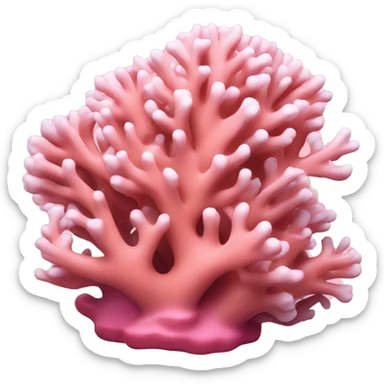 Pastel pink coral reef sticker