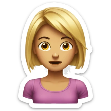 Dissatisfied girl sticker