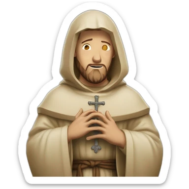 saint Francis of Assisi criying sticker