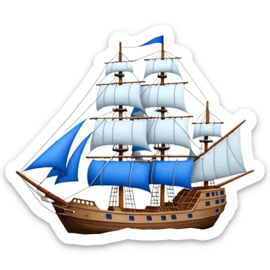 sailing ship expedition vessel going through ice sticker