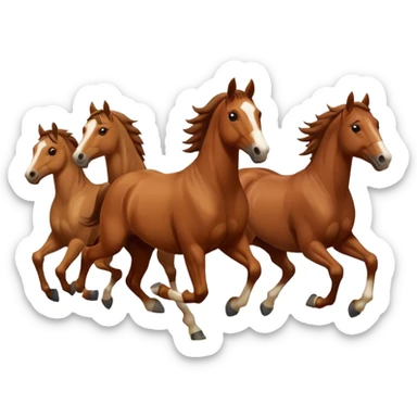 Hundred horses sticker
