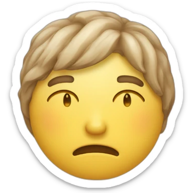 Visage qui pleure et est dégoûté en même temps sticker