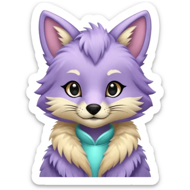 Edgy shiny exotic colorful smooth soft pastel modern anthro furry by Falvie, LiLaiRa, AngieWolf sticker