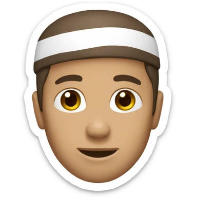 Brown and white Breton sticker