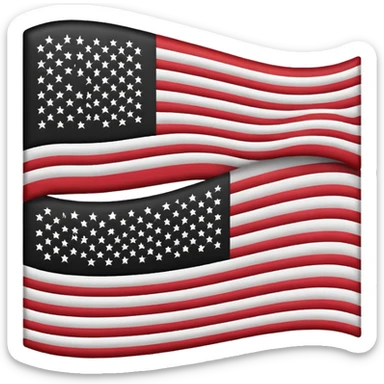Black American flag sticker