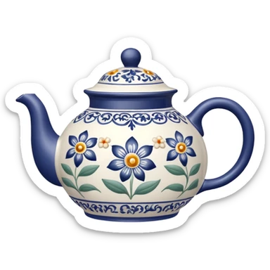 teapot with design on it sticker