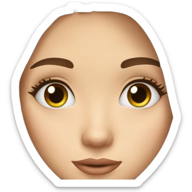 Attractive girl with brown hair and hazel eyes and long eyelashes sticker