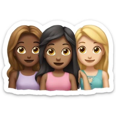 3 girls best friends  sticker