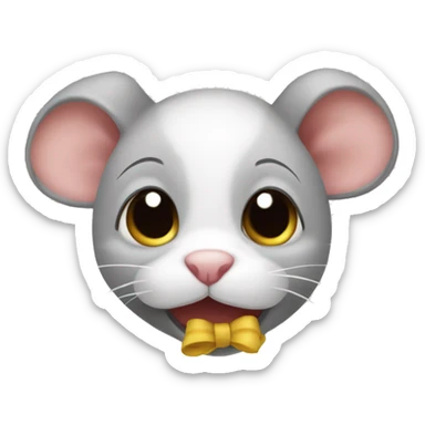 Ratinha com laço sticker