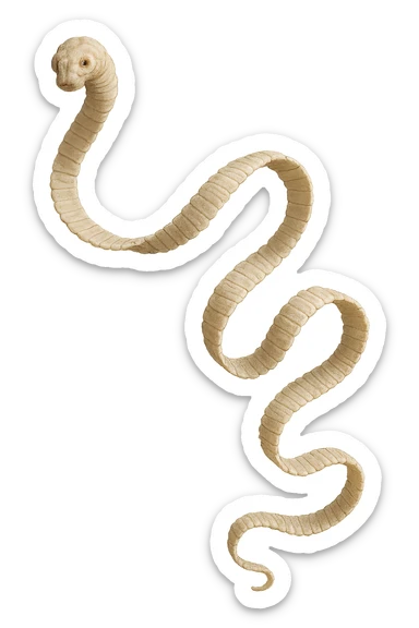 parassiti come la tenia fluttuano in aria sticker