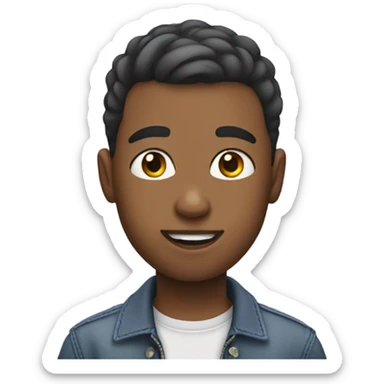 Boy with low taper fade  sticker