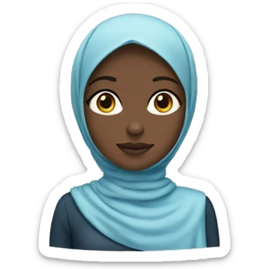 Girl with Hijab and blue eyes sticker