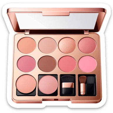 Rose gold makeup palette sticker