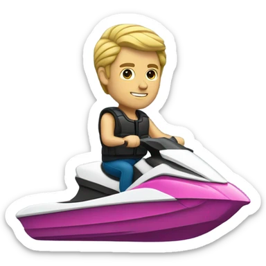 Jetski with a white man drive sticker