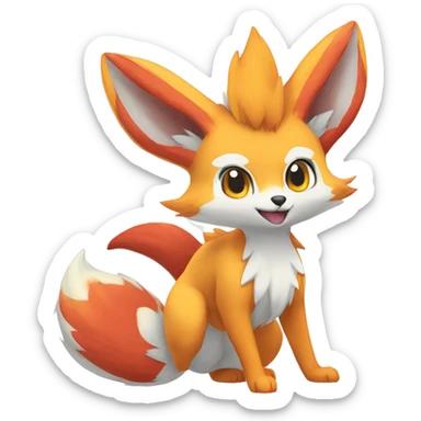  Fennekin-Quilava—Vulpix-Fakemon Full body sticker