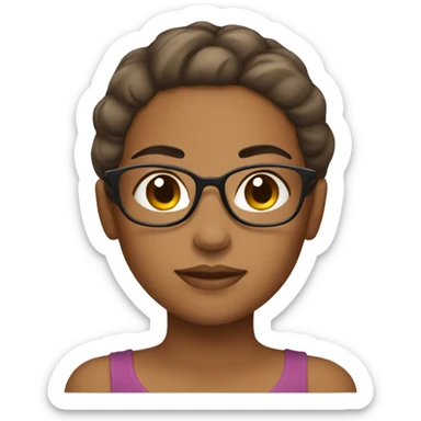 Light brown skin girl resting sticker