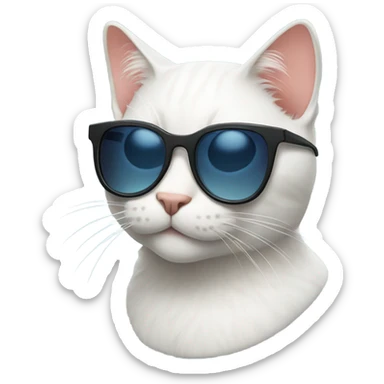 Cat with sunglasses sticker