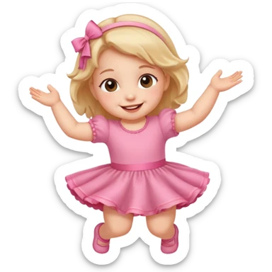 dance small baby girl sticker