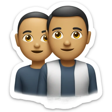 Deux tête avec une connexion  sticker