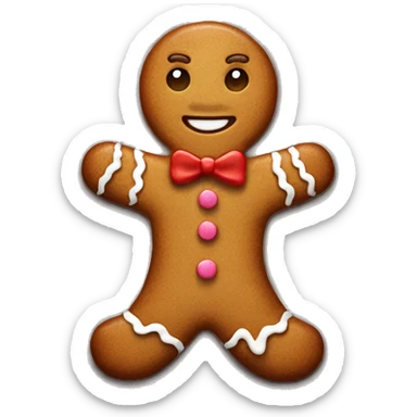 Gingerbread man sticker