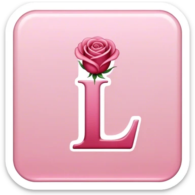 Letter “L” in rose color sticker