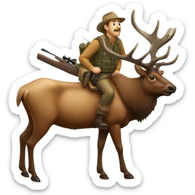 Elk hunting  sticker