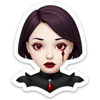 A gothic style bite me sticker