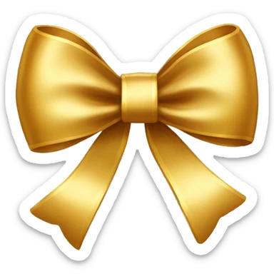 Gold bow sticker