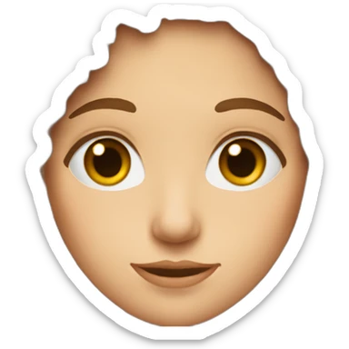 a middle age, midlle brown curl hair, brown eyes and glass woman edtech specialist sticker