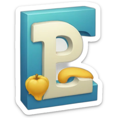 P letter logo sticker