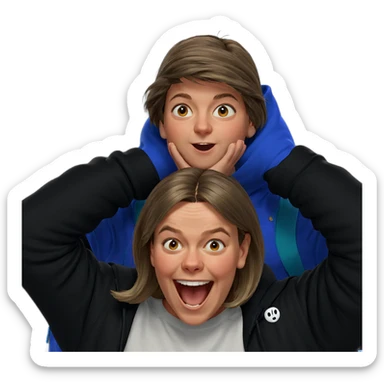 playful moment with friends sticker