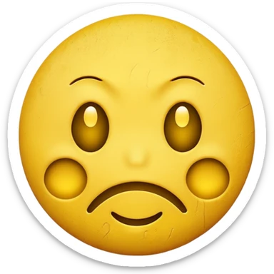 smiley face with frustration  sticker