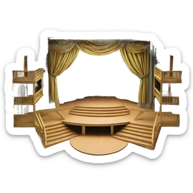 scenography scenic maquette model theatre set model  sticker