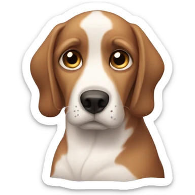 Dog with sad puppy eyes sticker