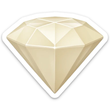 diamond shape carved from ivory. square tilted 45 degrees sticker
