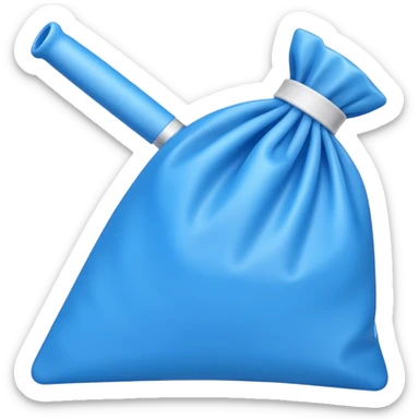 Blue pipping bag sticker
