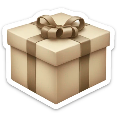 gift emoji with neutral colors sticker
