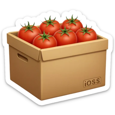 A box of tomatoes sticker