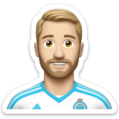 White man Olympique de Marseille supporter sticker