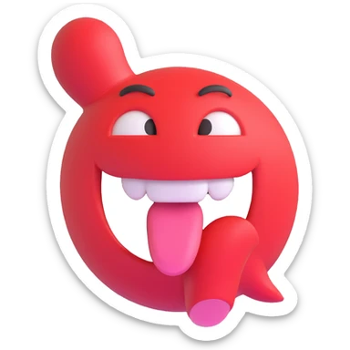 smiling with tongue sticking out
add the words  I’m talking bout innatt  sticker