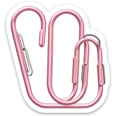 pastel pink paper clip sticker