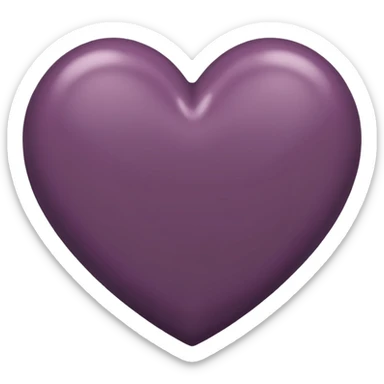 Dark mauve heart sticker