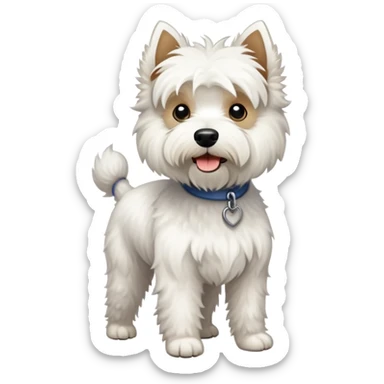 White terrier full body photo sticker