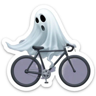 Ghost on a bike sticker