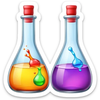 2 Bottles Chemicals for Cleaning sticker