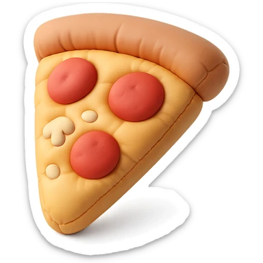 illustration of a pizza slice in cushion style sticker
